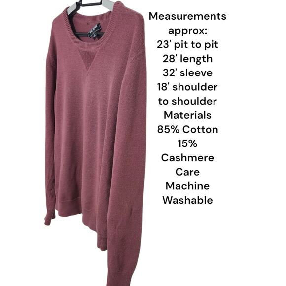 Todd‎ Snyder Cashmere Crewneck Sweater Small Maroon Red - Picture 2 of 9